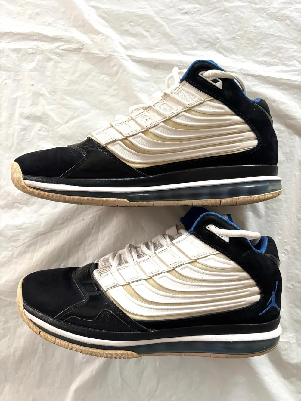 Jordan Navy White Black Big Ups Varsity Roya Sneakers SZ 11.5 Worn 1X Indoors